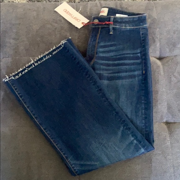 Driftwood Charlee High Rise Wide Leg Raw Hem Denim - Picture 7 of 8